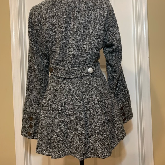 Xhilaration Grey and White Women’s Tweed Coat Med - Picture 3 of 3